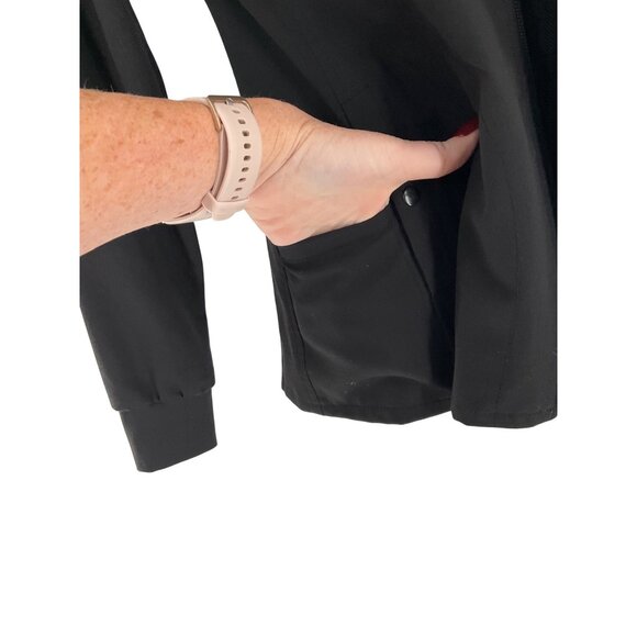 Vince Camuto  Womens Black Scrub Jacket & Top Set XS Polyester/Spandex Blend - Picture 12 of 16